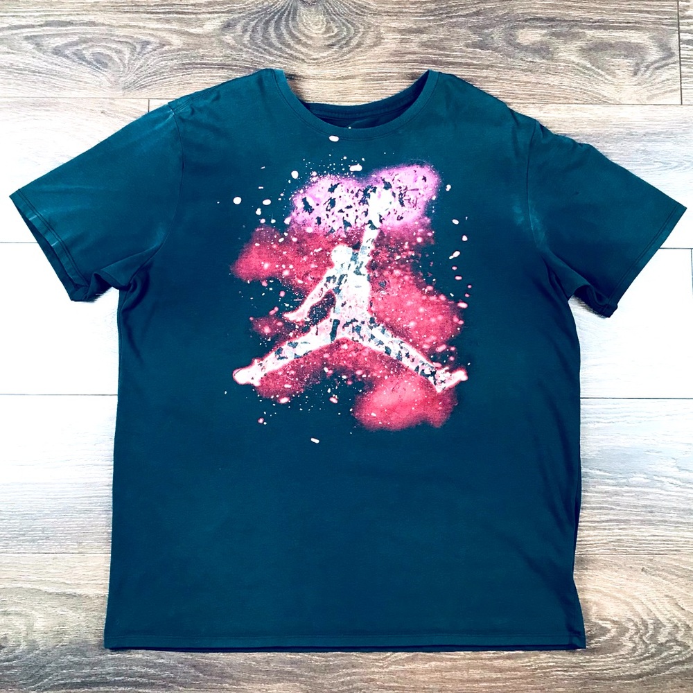 Jordan Jumpman Mens Cosmos Space Galaxy Shirt Size XL - Black